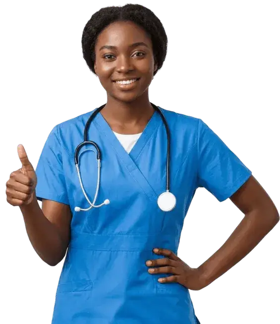 Smiling dental nurse giving a thumbs up at Summit Dental Care